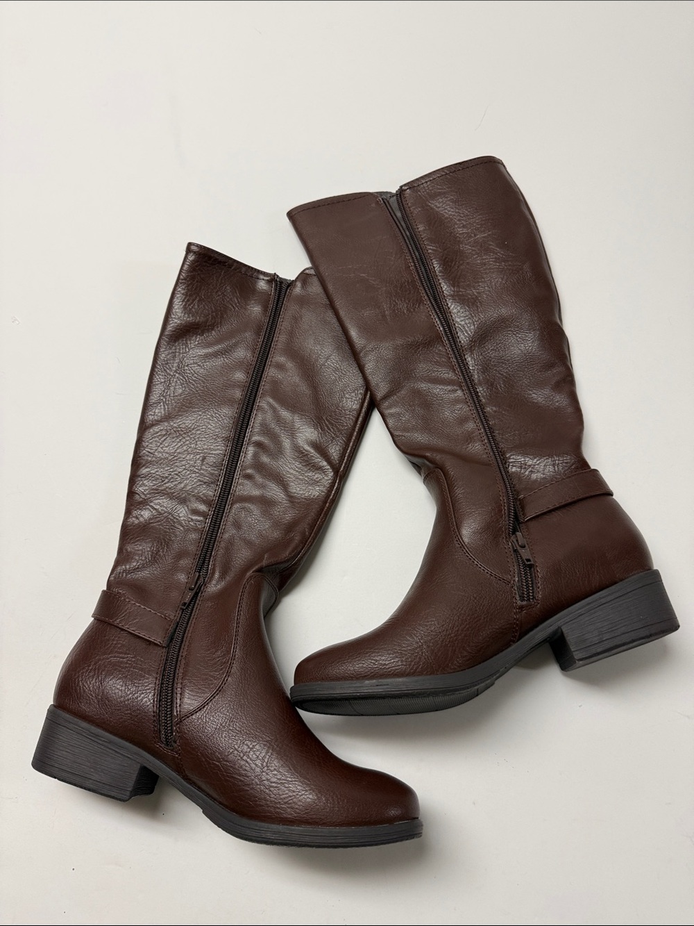 croft & barrow Dark Brown Mid-Calf Zipper Boots